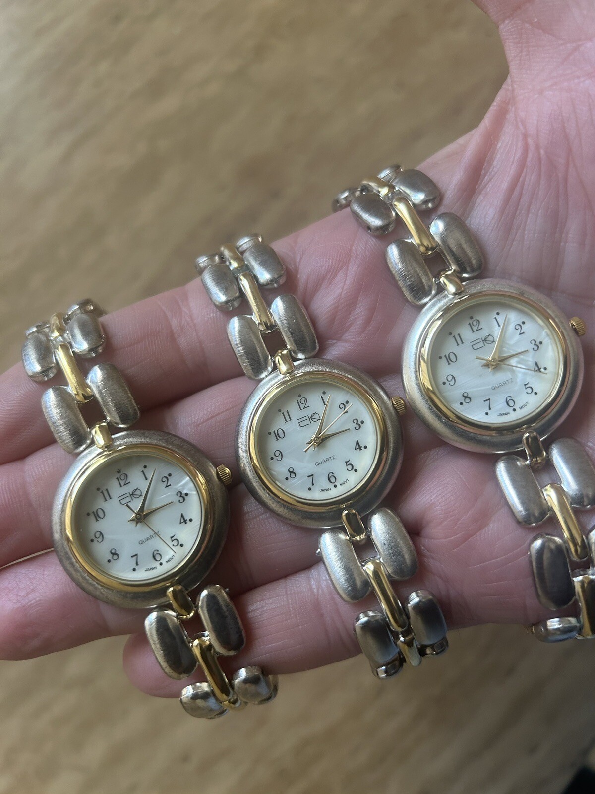 The Buyer Gets all 3 New EKO 2tone Japan Quartz Watches-Keeps Perfect Time-USA