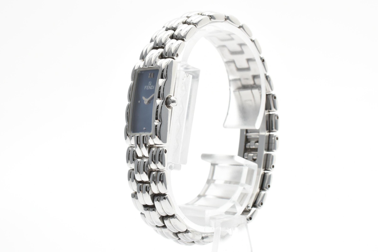 [NEAR MINT] FENDI Orologi 660L Navy Dial silver Ladies Quartz Watch From JAPAN