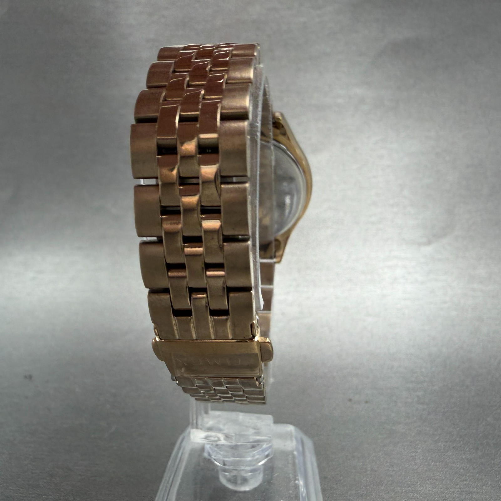 Timex Waterbury Legacy Watch Women Blue Dial Rose Gold Tone Date Round New Batt
