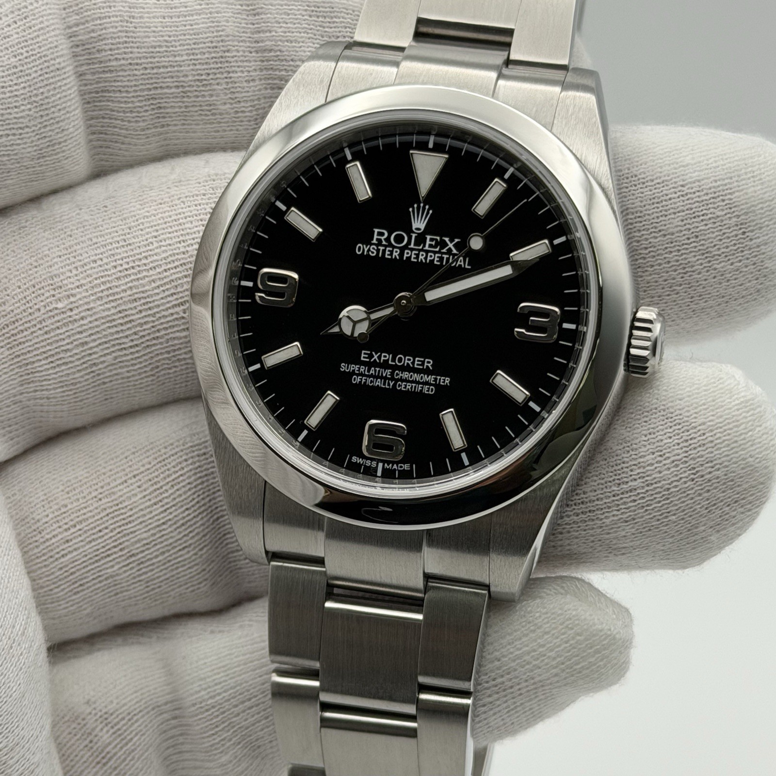 Rolex Explorer 214270 39mm Black Dial Stainless Steel Box