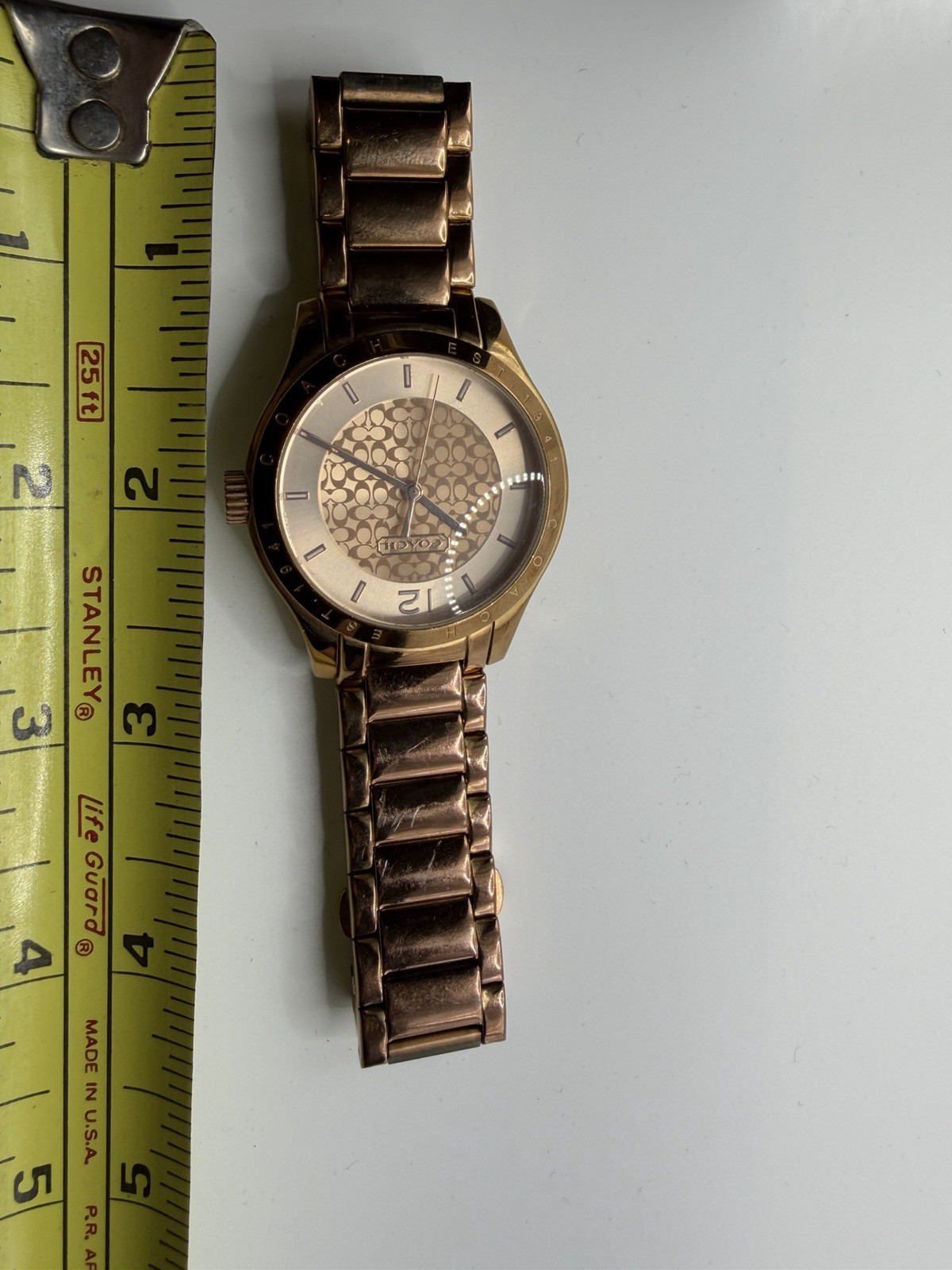 coach signature watch ca.69.3.34.070 Bronze Gold Water Resistant