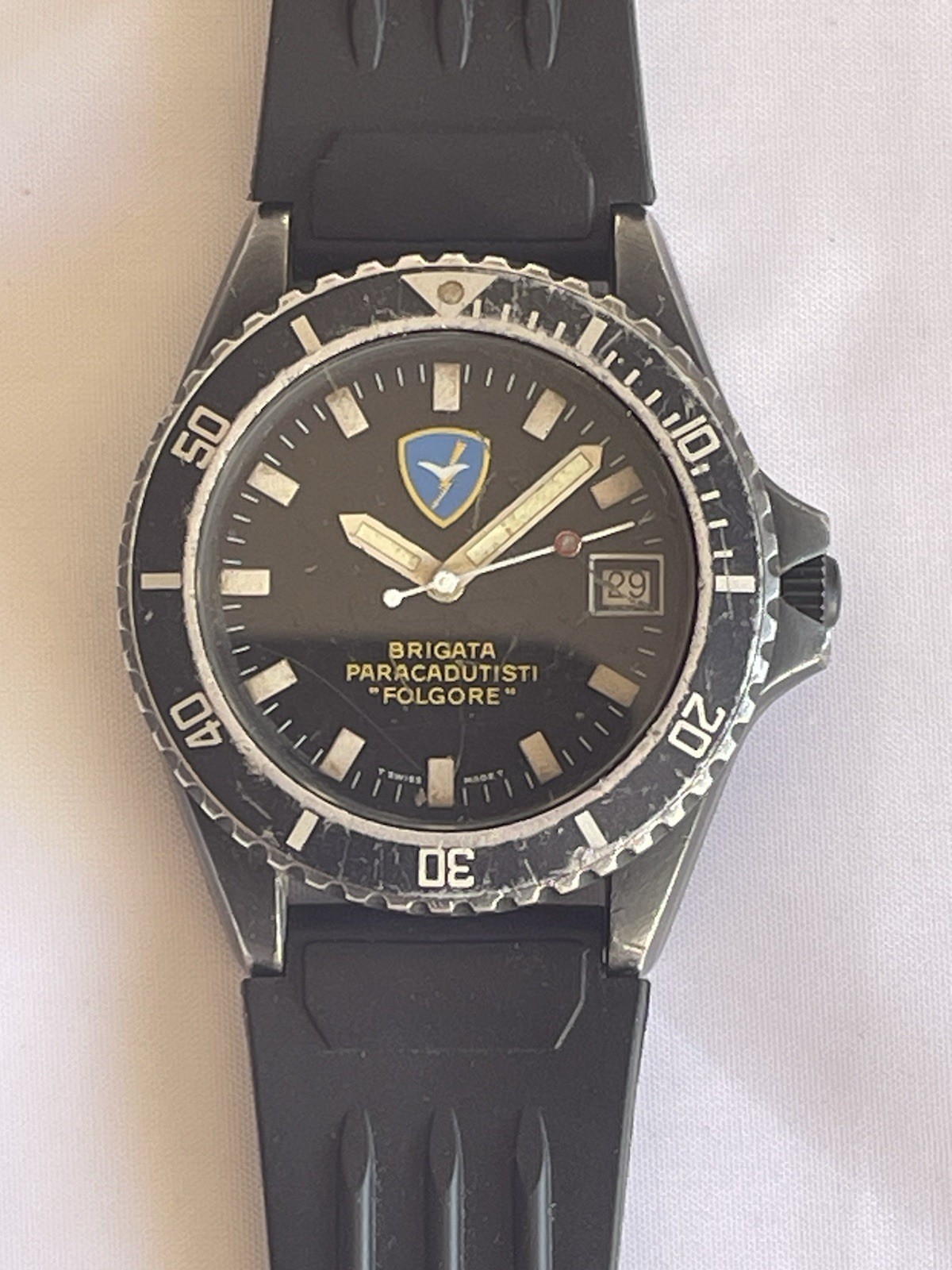 Vintage Paratrooper Brigade Automatic Watch Lightning Case MRP PVD Black