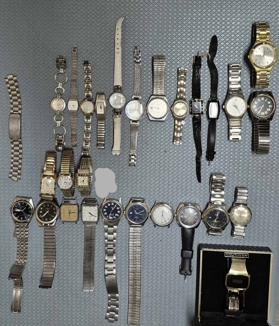 Vintage Watch Lot of 27 Untested For Repair Mixed Brands Mixed Men’s & Women’s