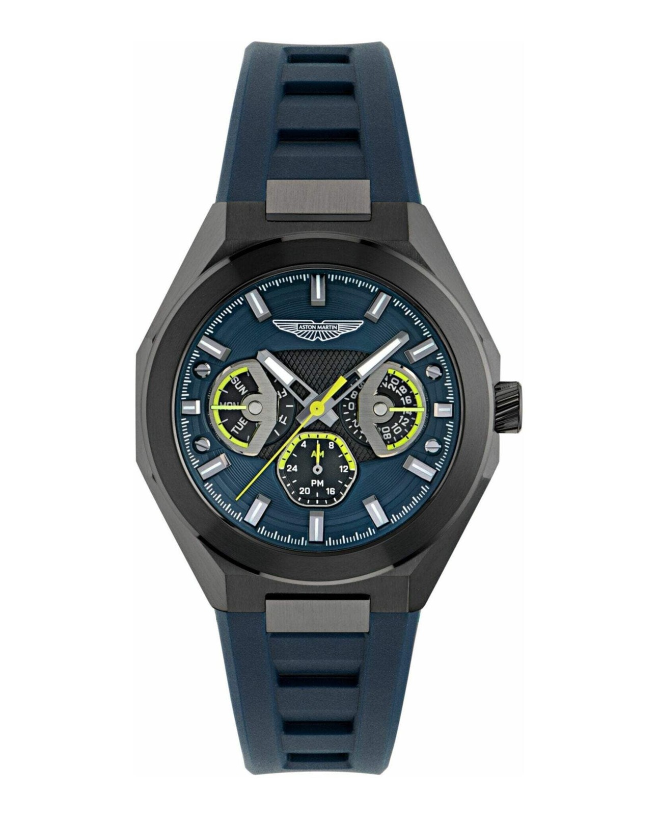 TKS Gunmetal IP/Blue Silicone Strap Blue Dial Wristwatch MTRI1F501