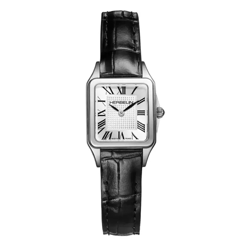 Herbelin Luna 17407AP08 Womens Black Leather Straps Analog Dial 20*18,5mm