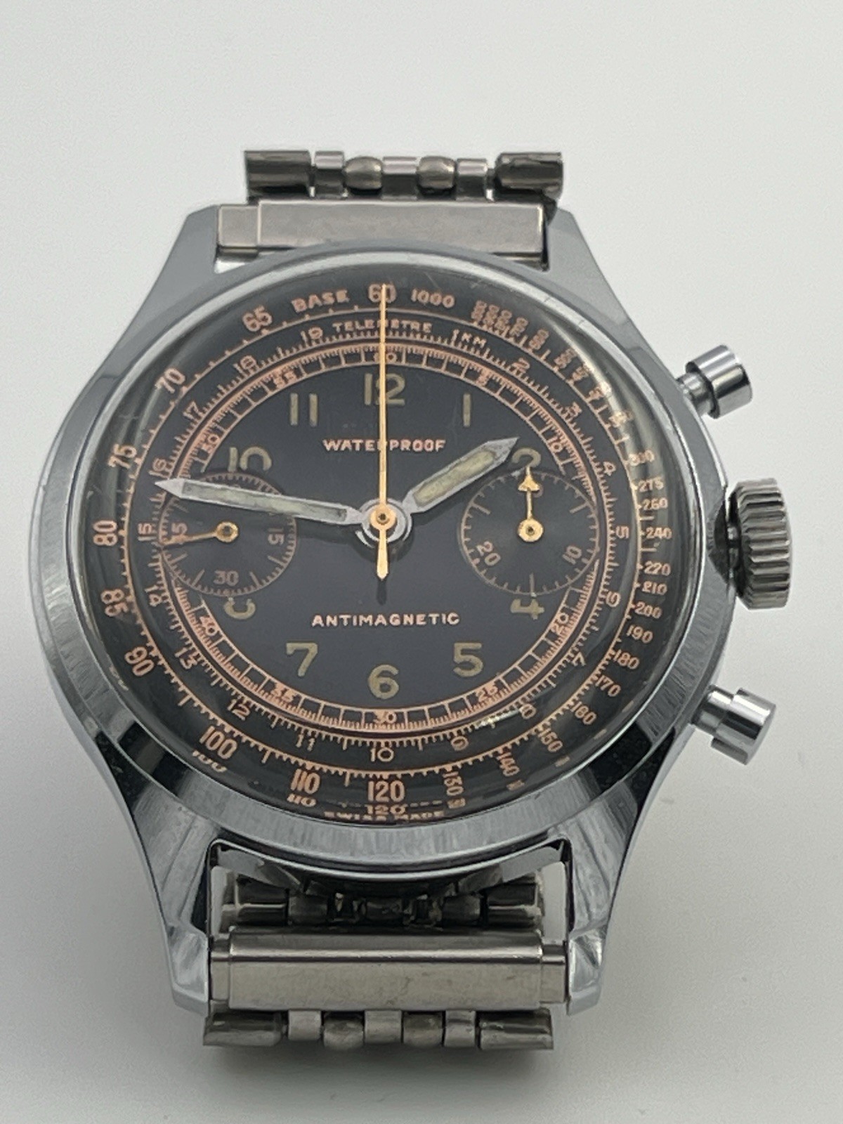 Anonymous Waterproof Chronograph Watch – Vintage 1950s Landeron 248 watch