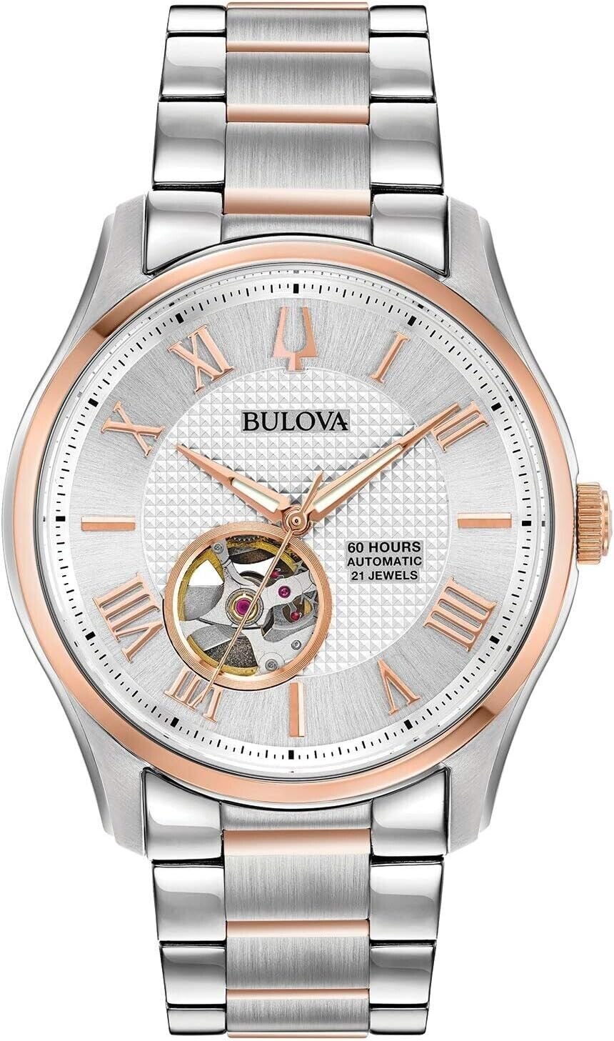 DEFECTIVE Bulova 98A213 Wilton Men’s Automatic Watch Stainless Steel Band