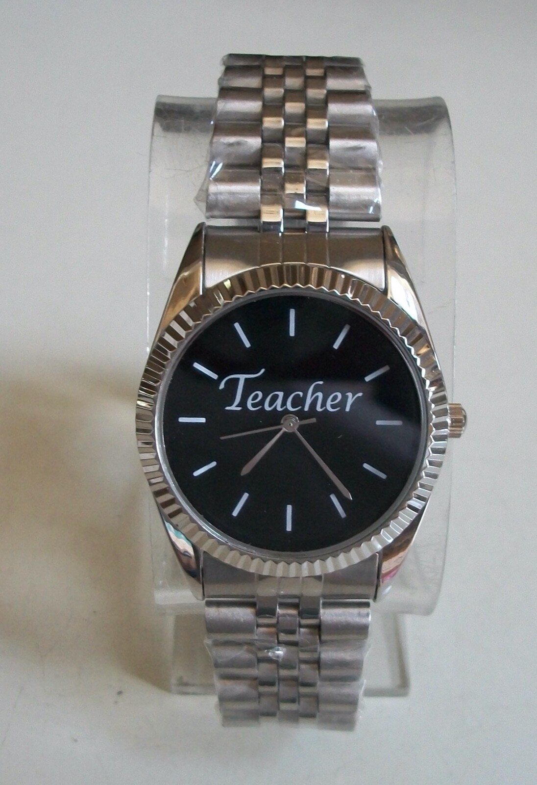Men Or Women Silver Finish Teacher Dressy Casual Fashion Watch