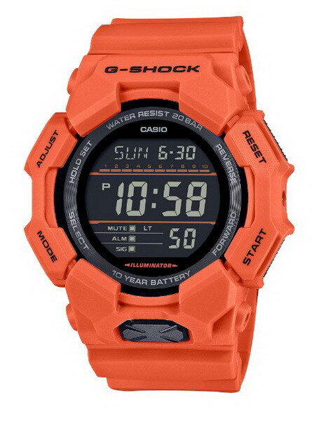 Casio G-Shock GD010-4 World Time 10 Year Battery Digital Orange Watch