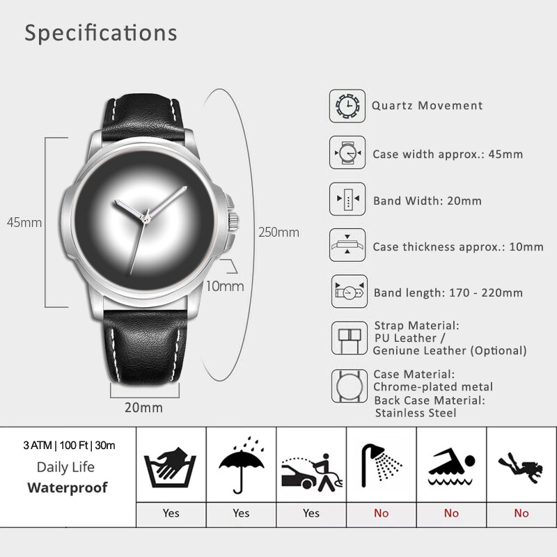 PERSONALISED EASTERN ARABIC NUMERALS GENTS MENS PHOTO WRIST WATCH GIFT ENGRAVED