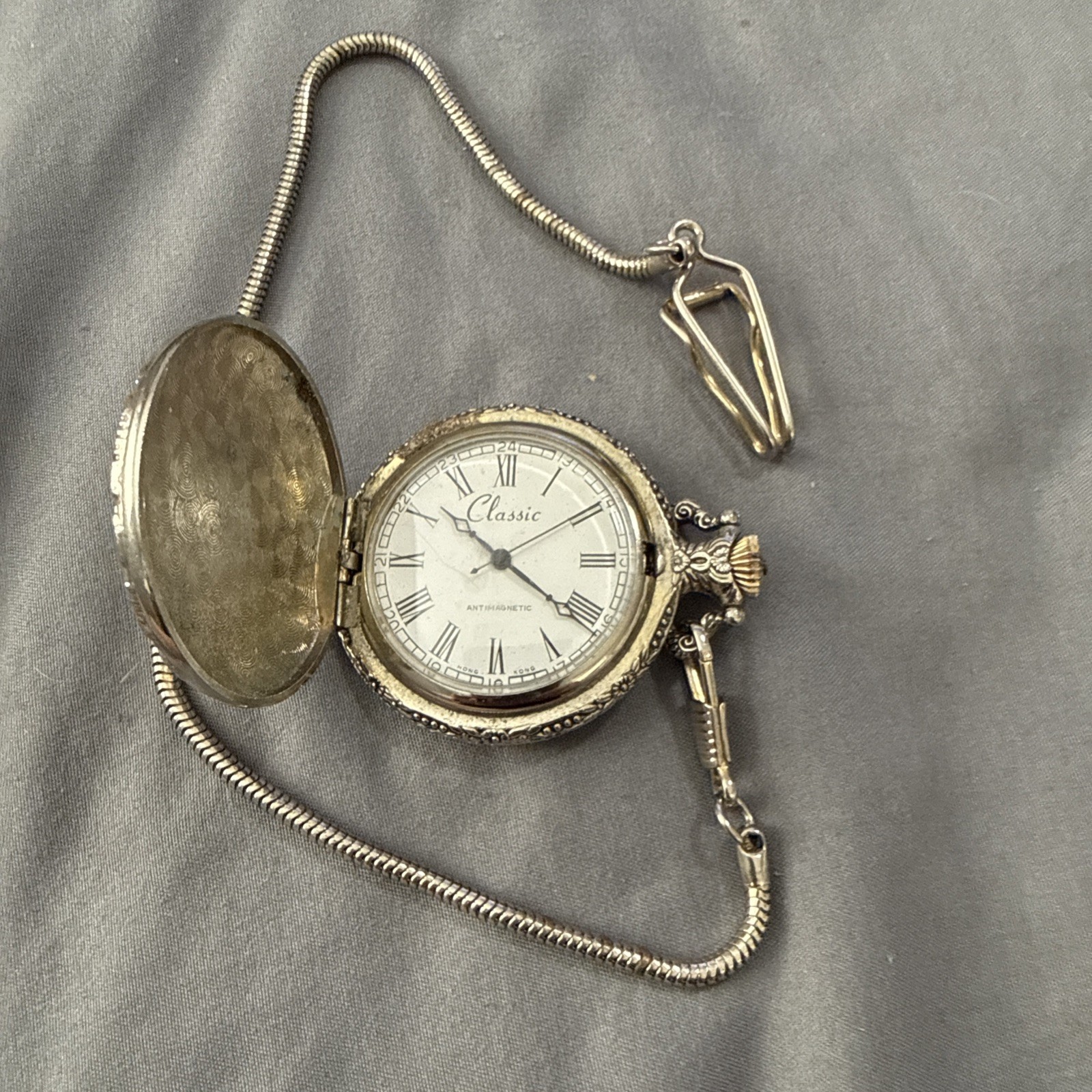 Vintage Pocket Watch For Parts Or possible Repair Only Cowboy/horse Theme