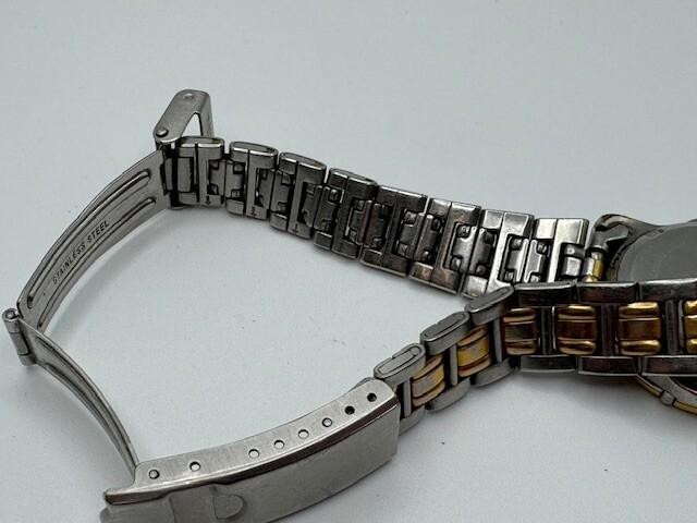 Vintage Ladies Fossil Blue AM-3095 Two Tone Quartz Watch New Battery