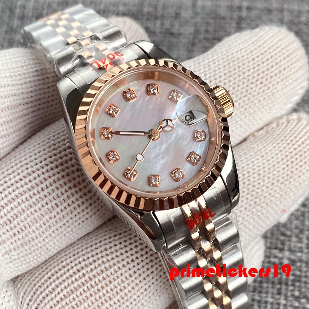 BLIGER 26mm Lady’s Wristwatch Shell Dial NH05 Automatic Watch for Women Sapphire