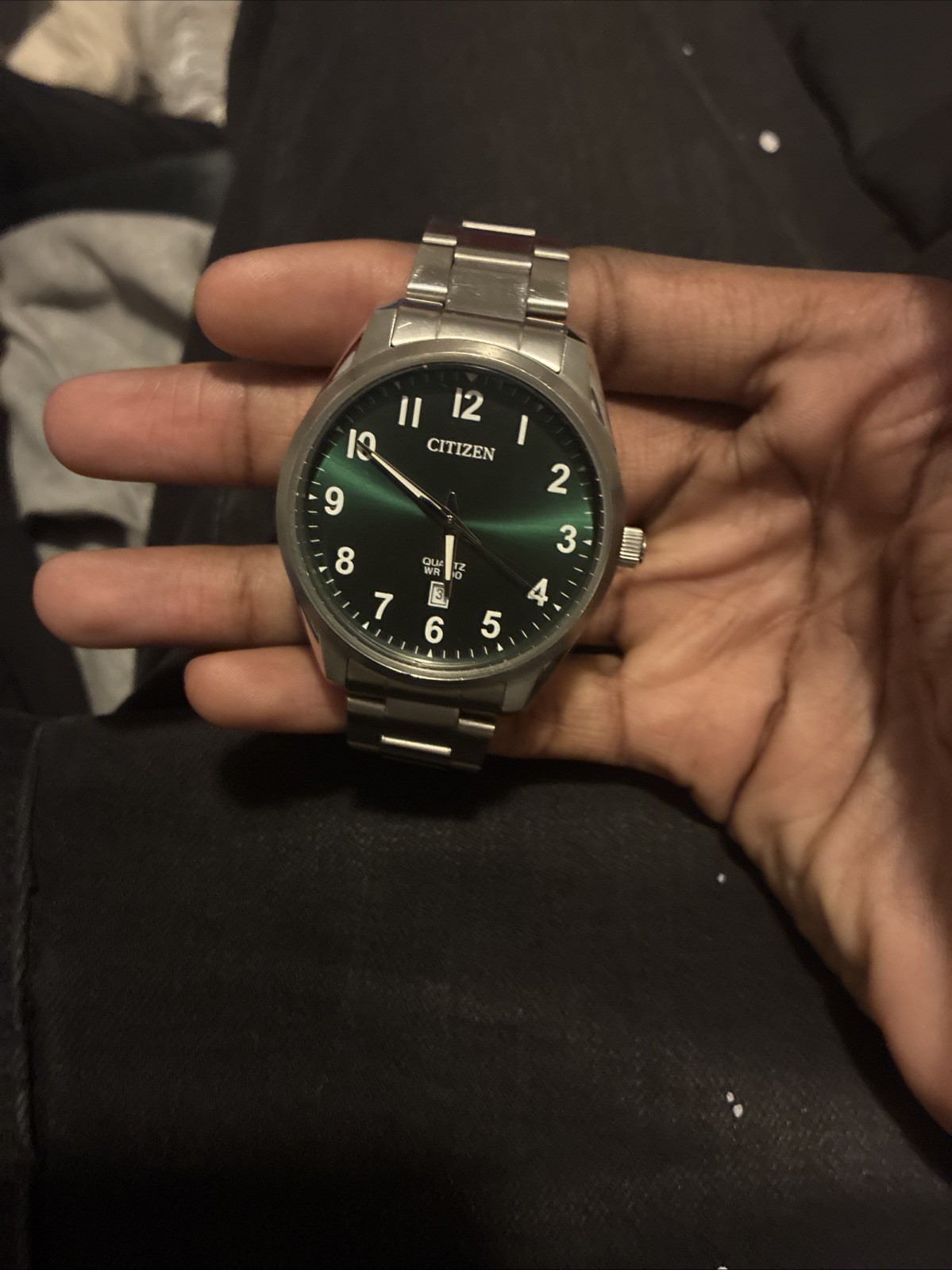 Citizen Men’s Quartz Green Dial Stainless Steel Watch – BI1031-51X NEW