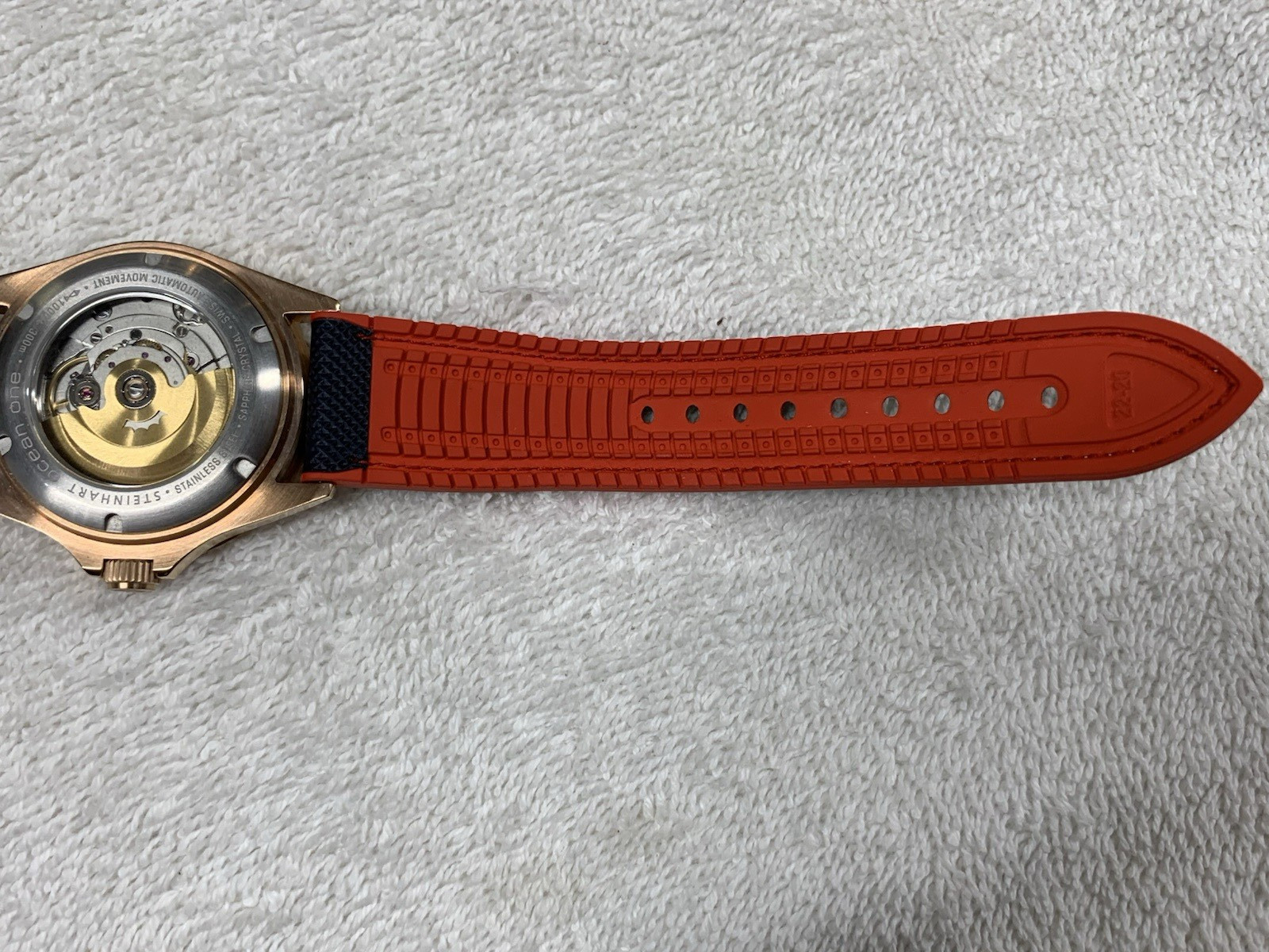 Steinhart Ocean One Stainless Steel Rose Gold Blue 42mm Automatic Watch