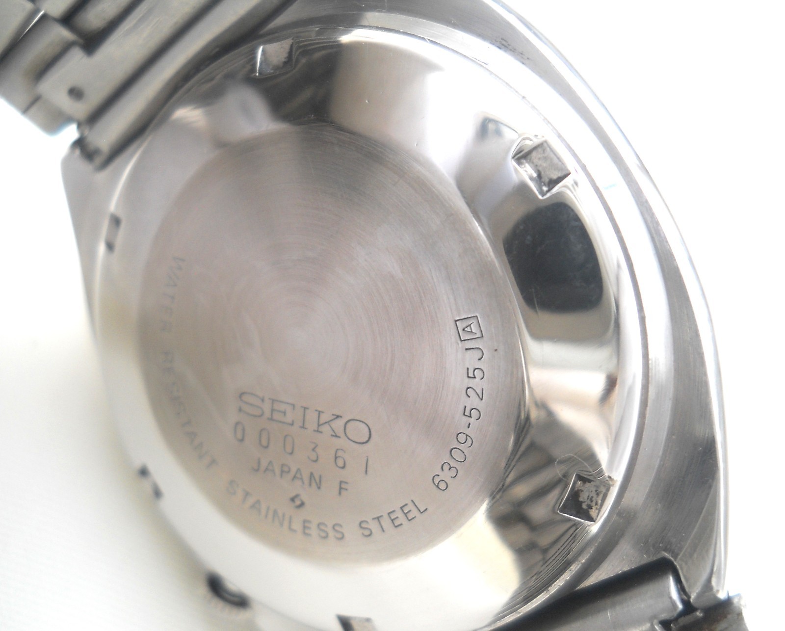 Vintage Seiko 5 Automatic Watch Black Military Dial 6309 TV Screen Case