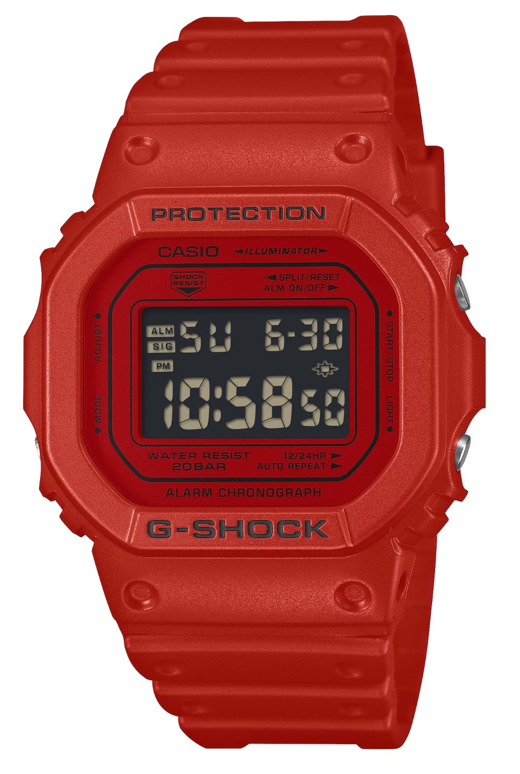 Casio G-Shock DW5600RRB-4 G-SHOCK Iconic Vivid Red Digital Watch