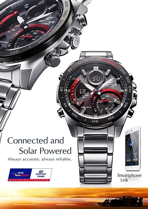 CASIO EDIFICE Smartphone Link Bluetooth ECB 900DB 1A Black Silver Men s Watch