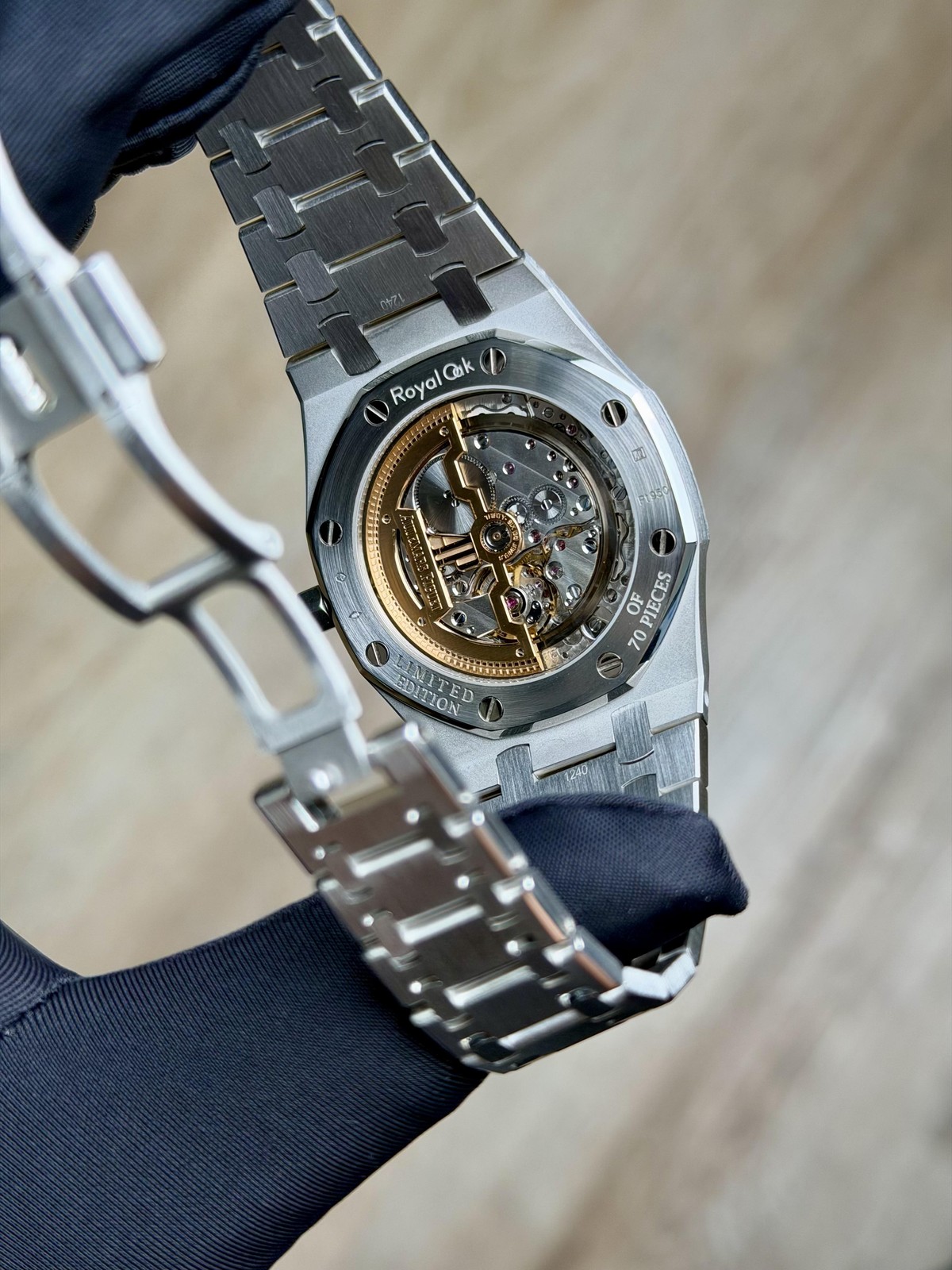 Audemars Piguet Royal Oak Jumbo Black Diamond Preowned 15206PT.OO.1240PT.01