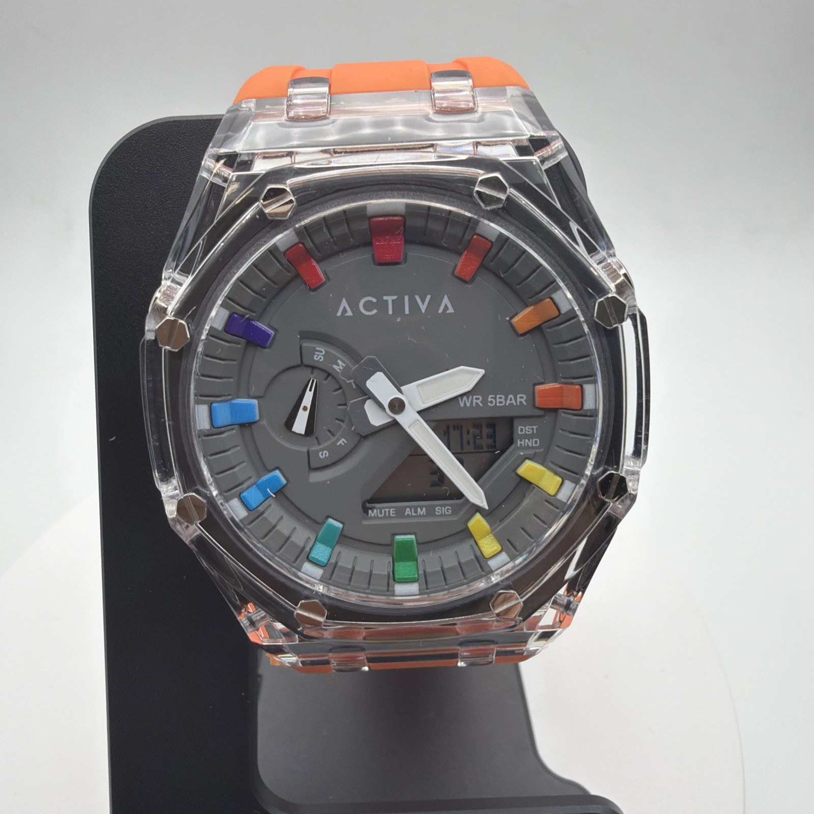 Activa X by Invicta Men’s Digital Watch – White/Rose Gold – Digital – 50M Water