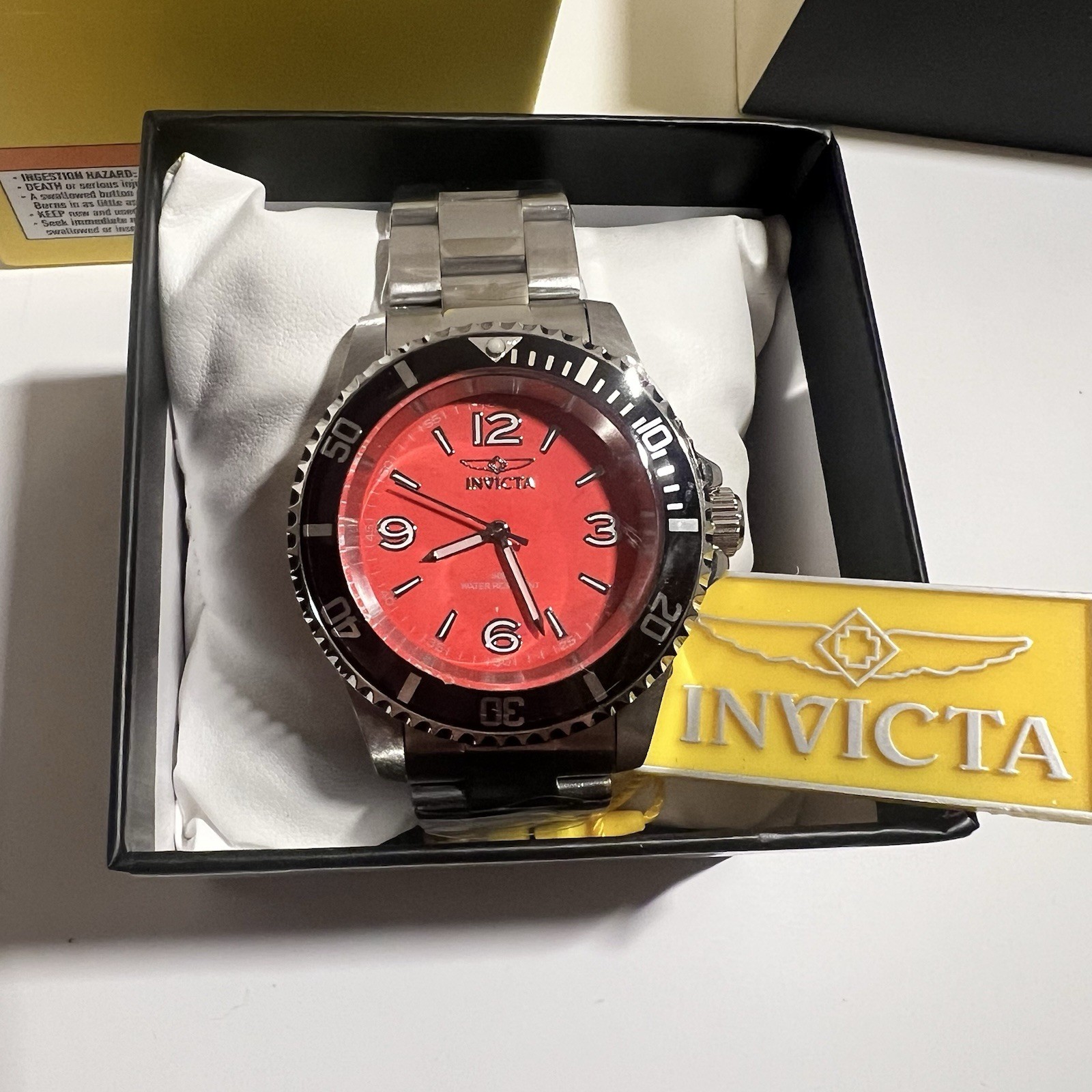 Invicta Specialty Rowan Men’s 40mm Watch Silver Red Black Stainless Steel 49350