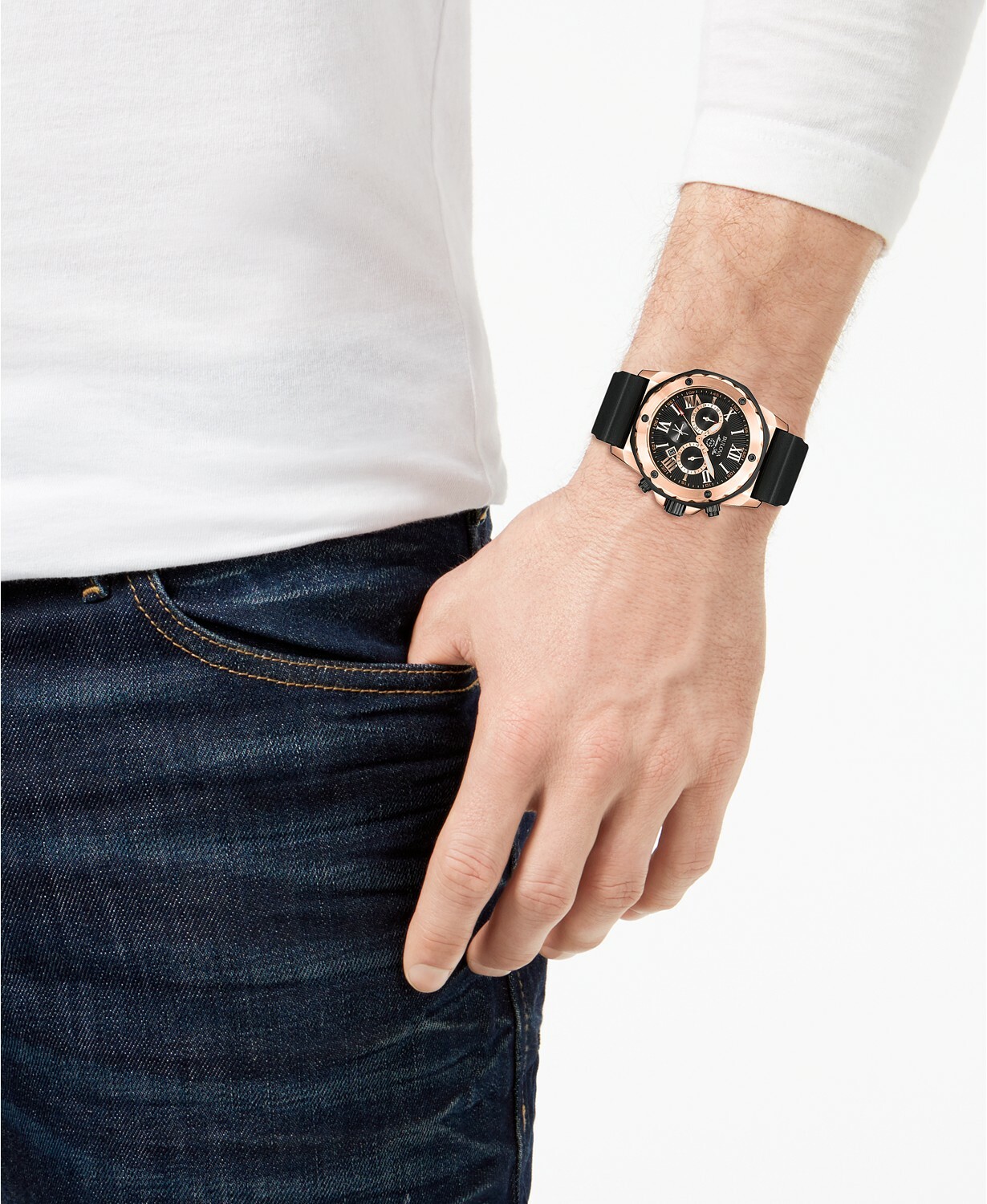 Bulova Men’s Chronograph 44mm 98B104 Black Rubber Strap Watch F2226
