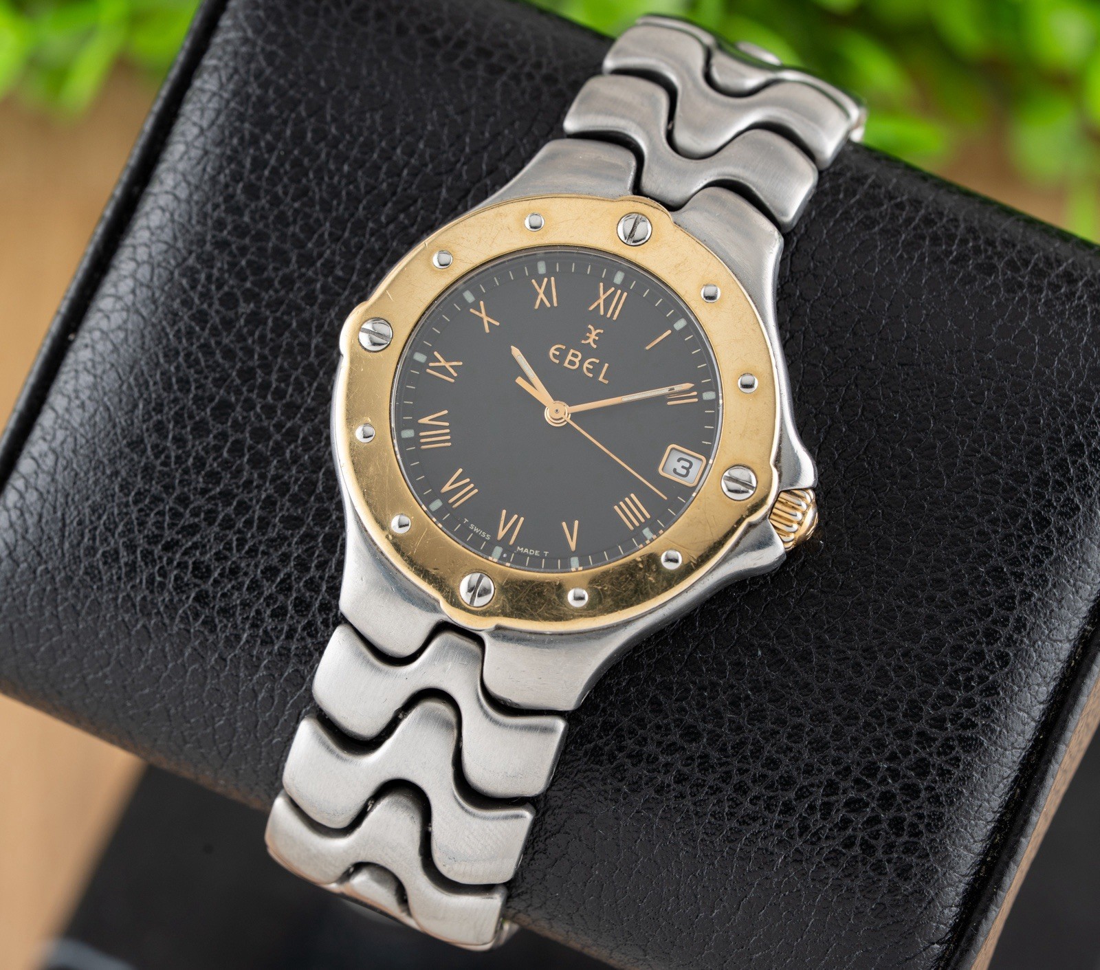 Ebel Sportwave Two Tone Gold & Steel Black Dial E6187631