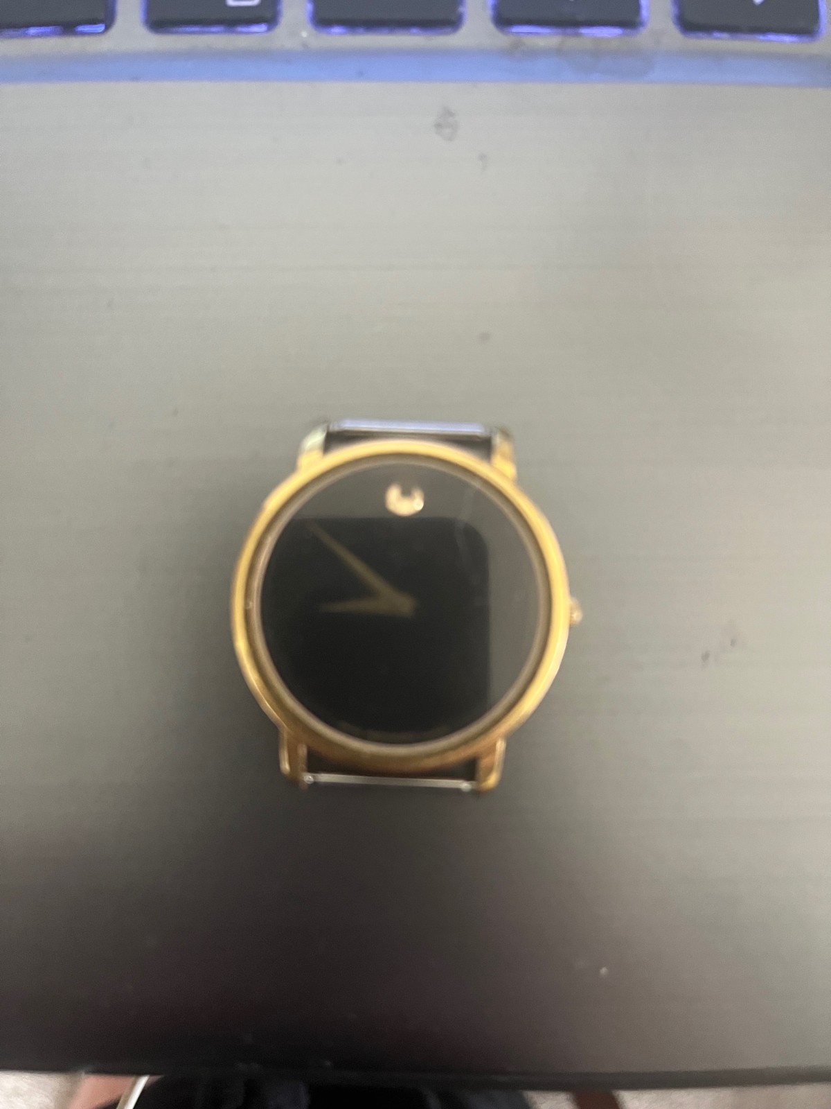 Movado Men Yellow Gold Watch Concave Dot Museum Dial – no strap