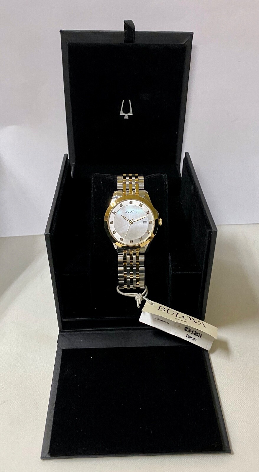 Bulova Women’s Quartz Diamond Accents Two-Tone Stainless Steel Watch 98P161