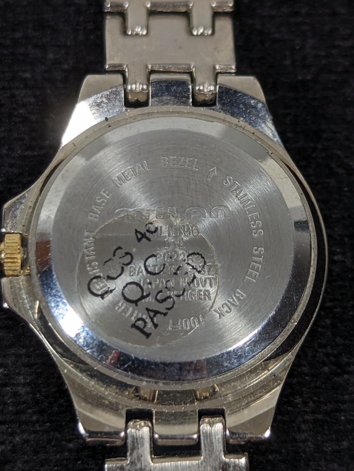 Milan Womans Silver Tone Dial Round Case Two Tone Bracelet Band Watch 7.25 in