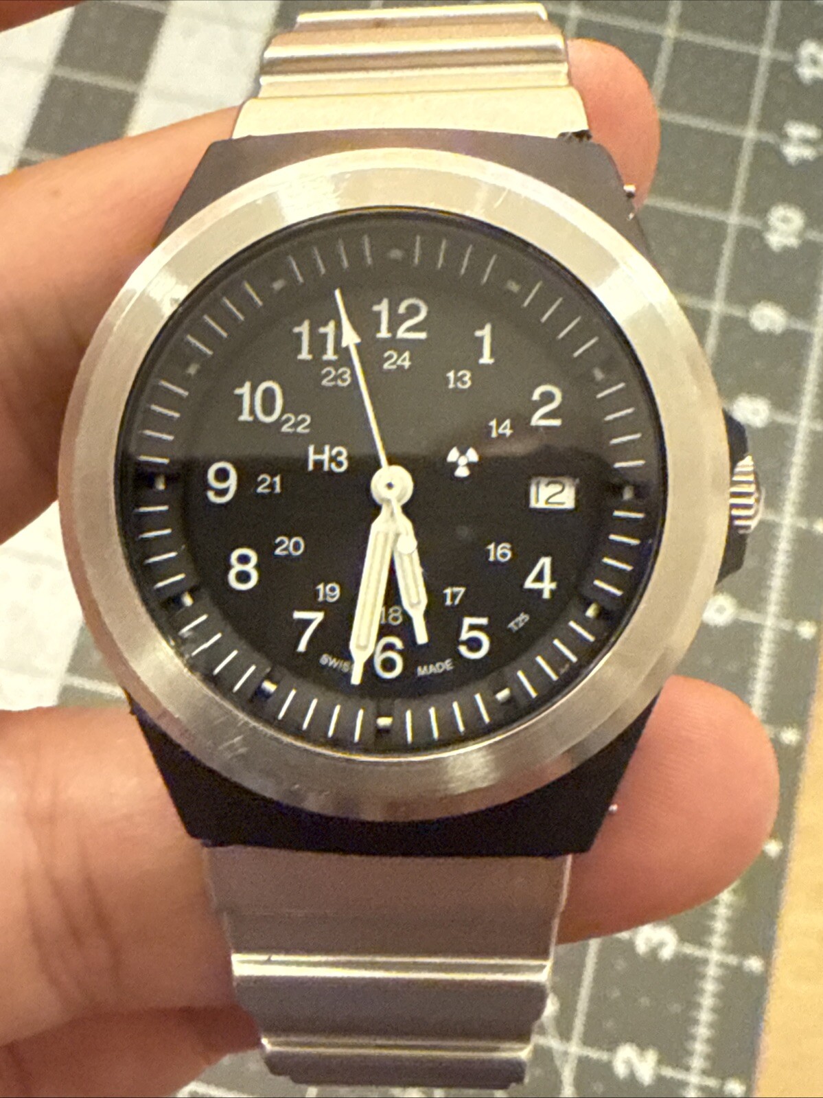 Men’s military watch – Traser H3 P59 I3 Army Mil-Spec w Tritium resin new batter