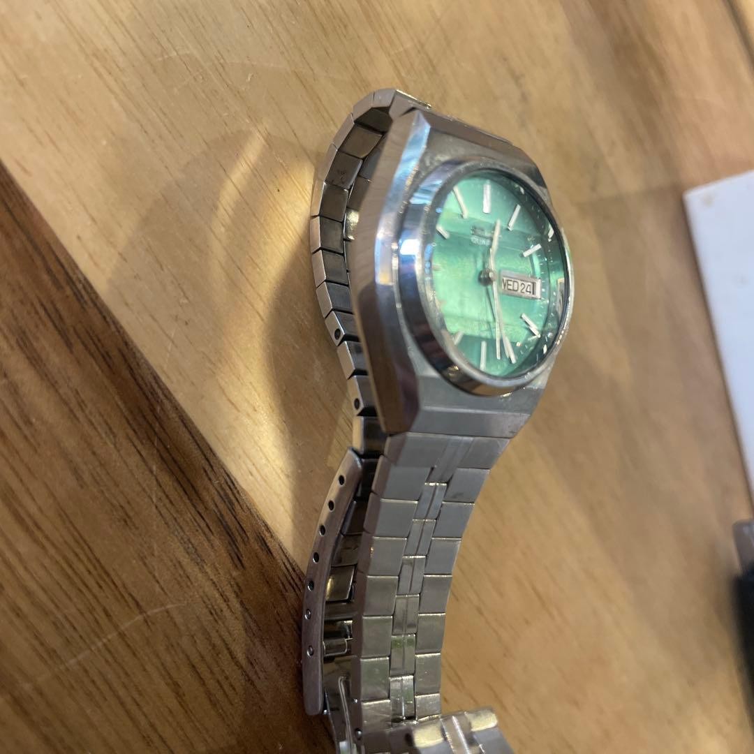 Seiko Vintage Quartz Watch 1970s Green Dial Ladies Condition Alert
