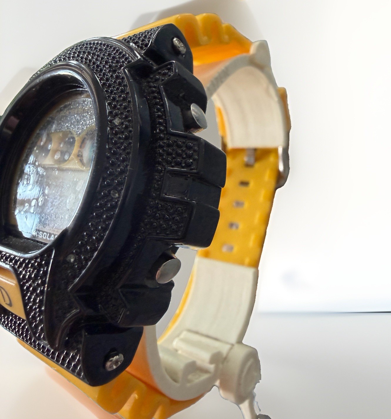 King Master Digital Orange Diamond Shock Watch