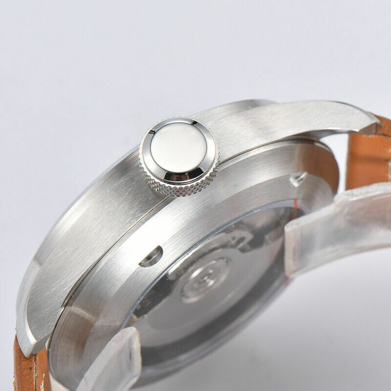 PARNIS Gents 46.5mm Automatic Watch for Men Power Reserve Movement Wristwatches