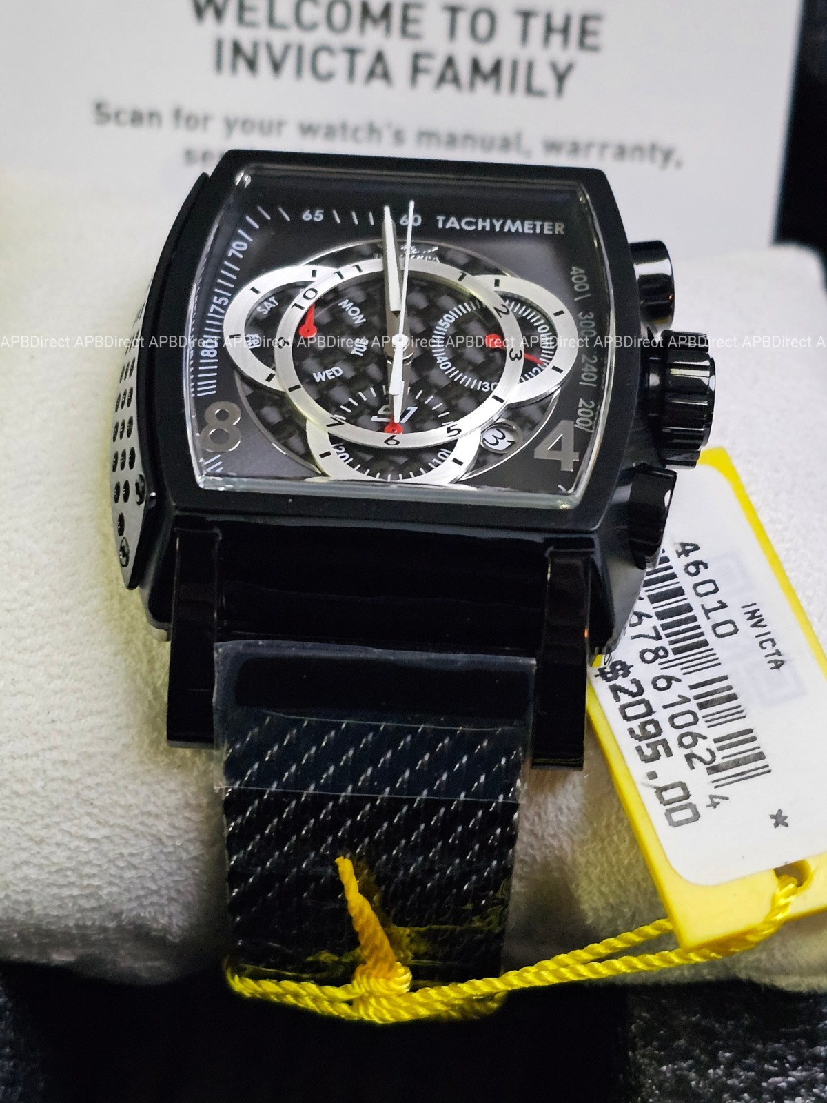 Invicta – S1 Rally – Carbon Fiber BLACK Milanese Swiss Z60 FE Chrono Mens Watch