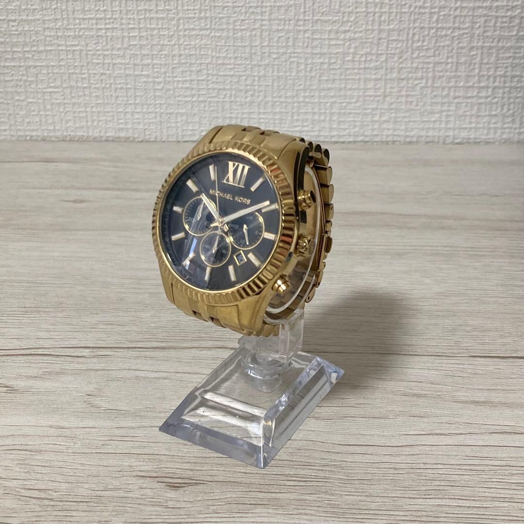 Michael Kors Watch MK8286 Men’s Quartz Black Gold Chronograph