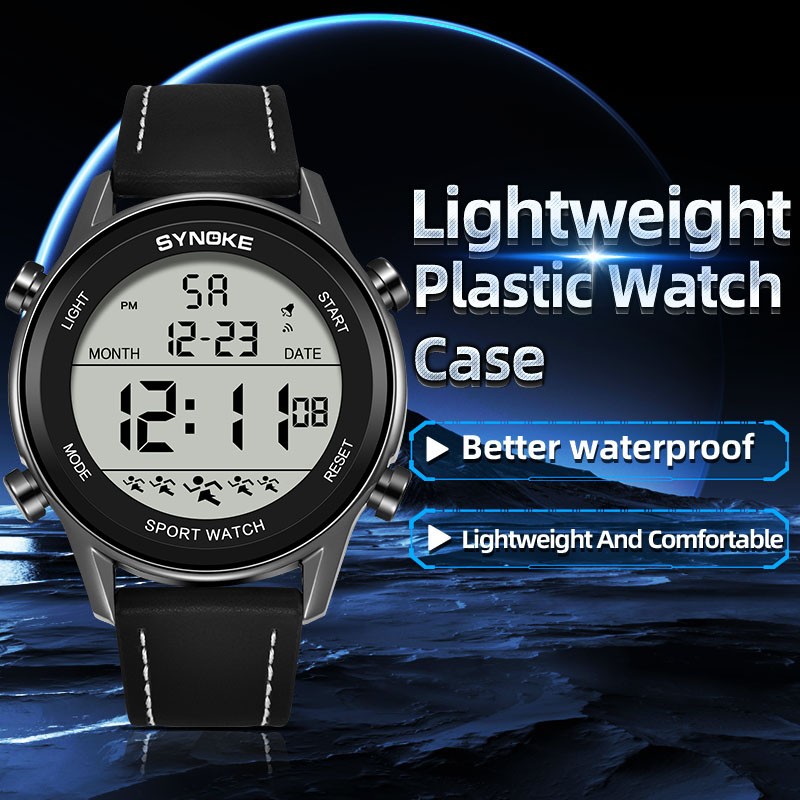 Men’s Watch Luxury Brand Waterproof Analog Quartz Calender Black Leather Band