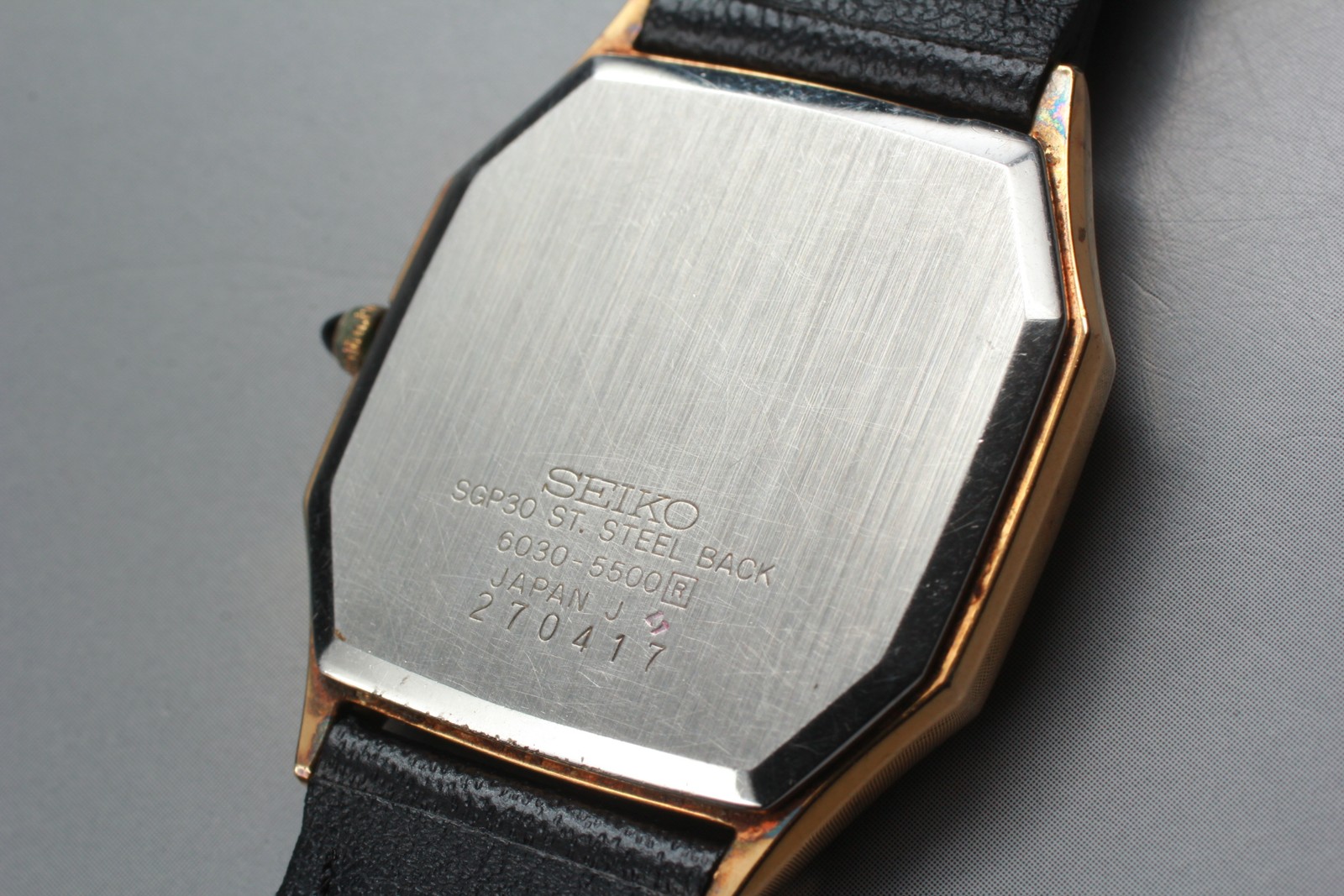 Vintage GOLD SPG30 SEIKO DOLCE 6030-5500 Men’s Quartz Watch JAPAN [Near MINT]