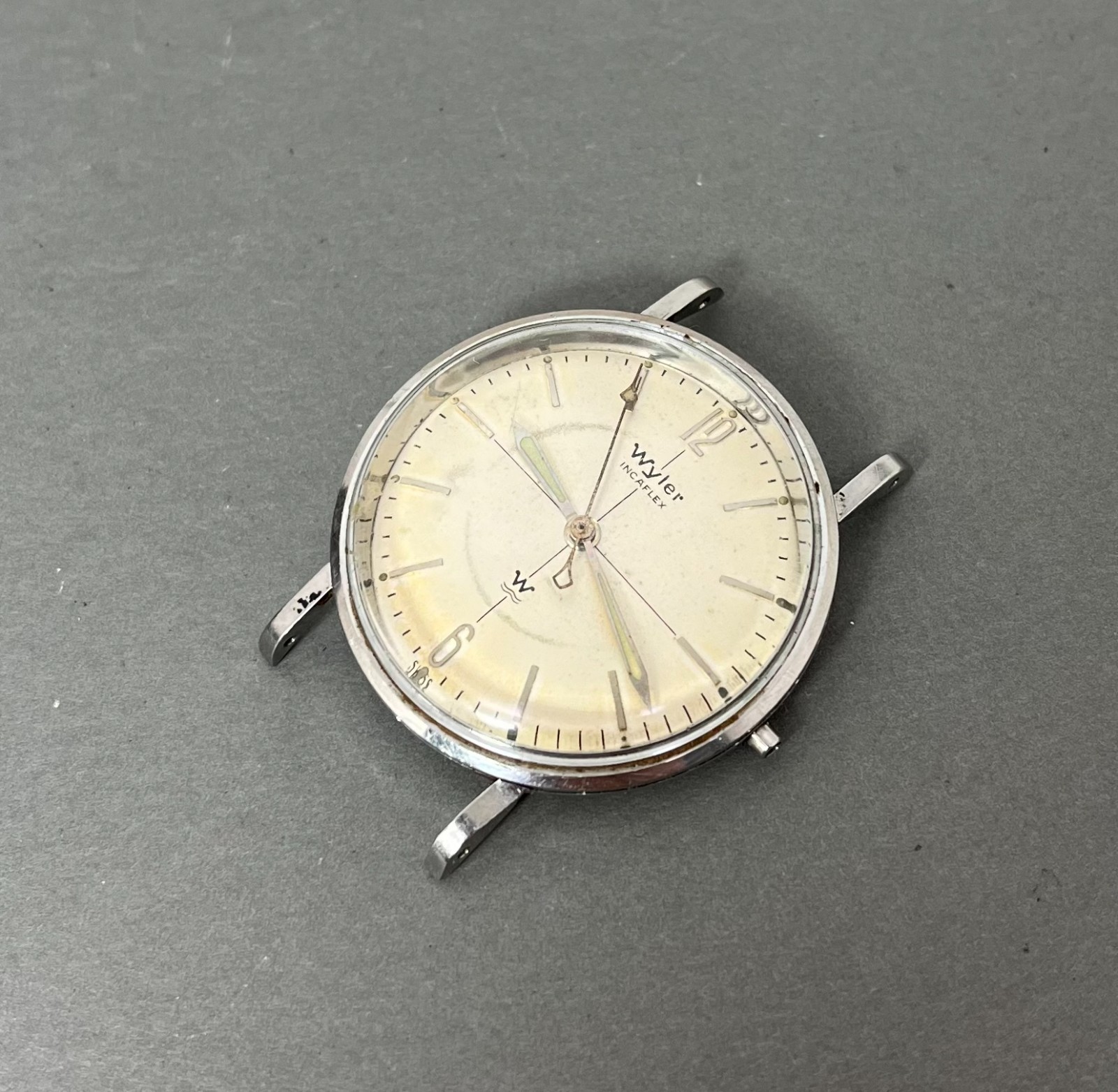 Vintage Wyler Incaflex 17j Stainless cal. WH27 Manual Wind 34mm Estate Watch