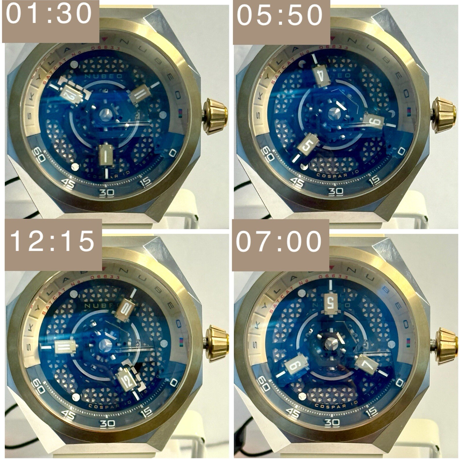 48mm Auto | Khaki SKYLAB | Rotating Satellite Hours |LE#036/150 NUBEO Mens Watch