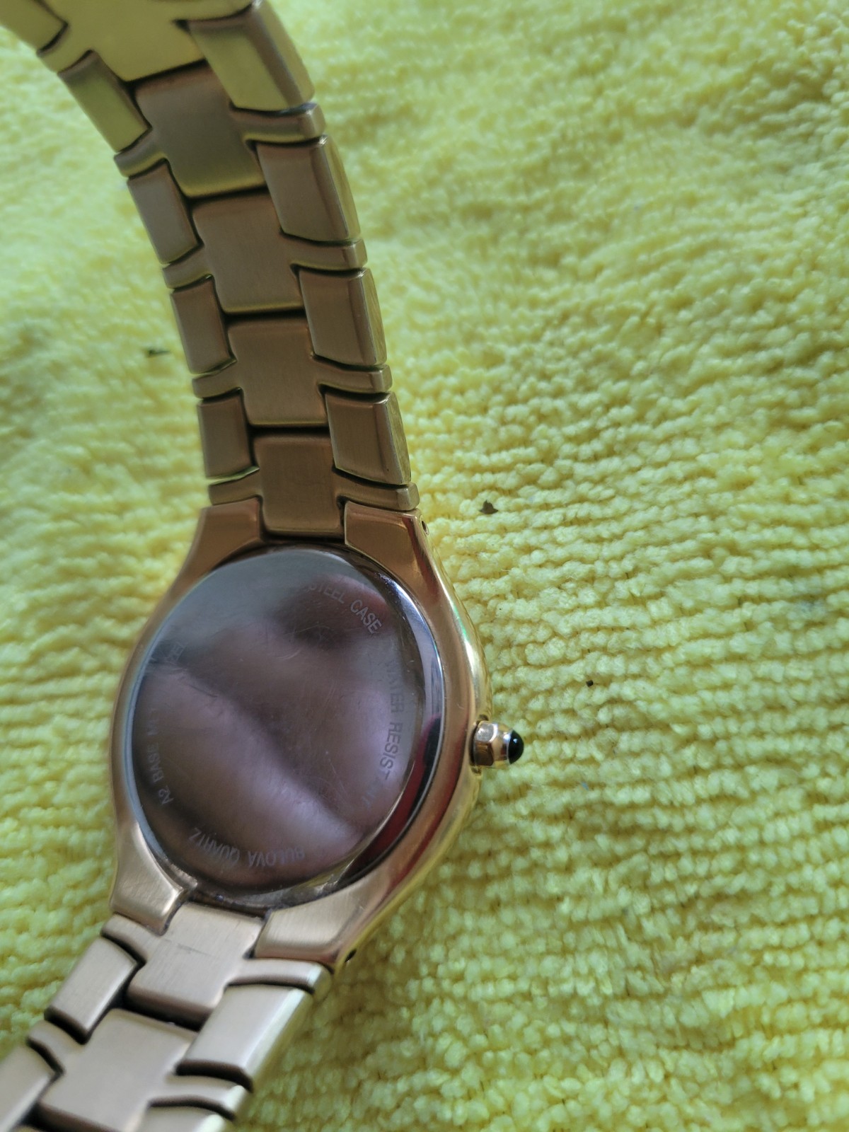 Bulova Diamond Women’s Quartz Black Dial Diamond Markers Date Gold Bracelet 28mm