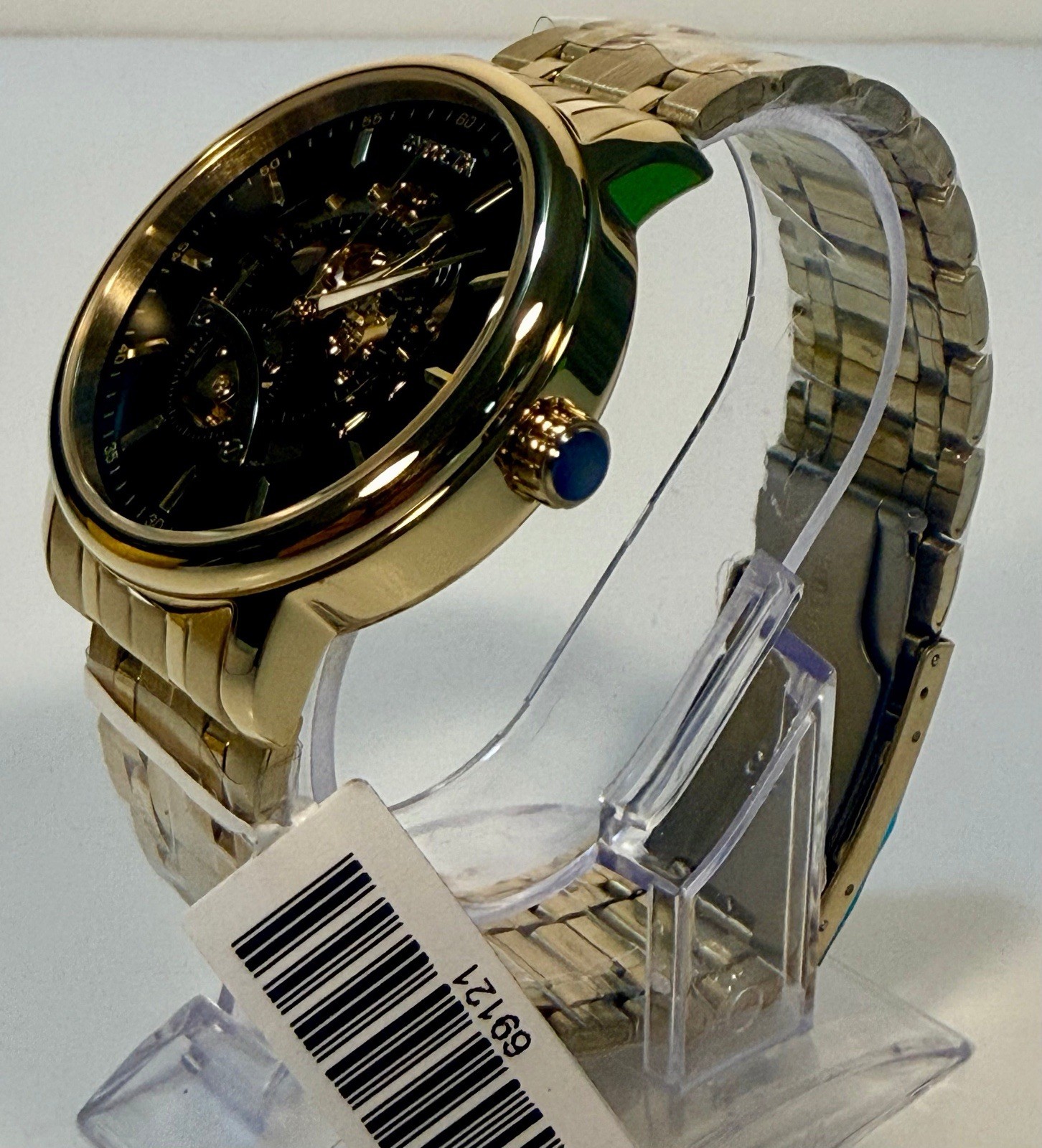 69121 Invicta Objet D Art Arcalis Automatic Men Gold Skeleton Dial Watch 42.5mm