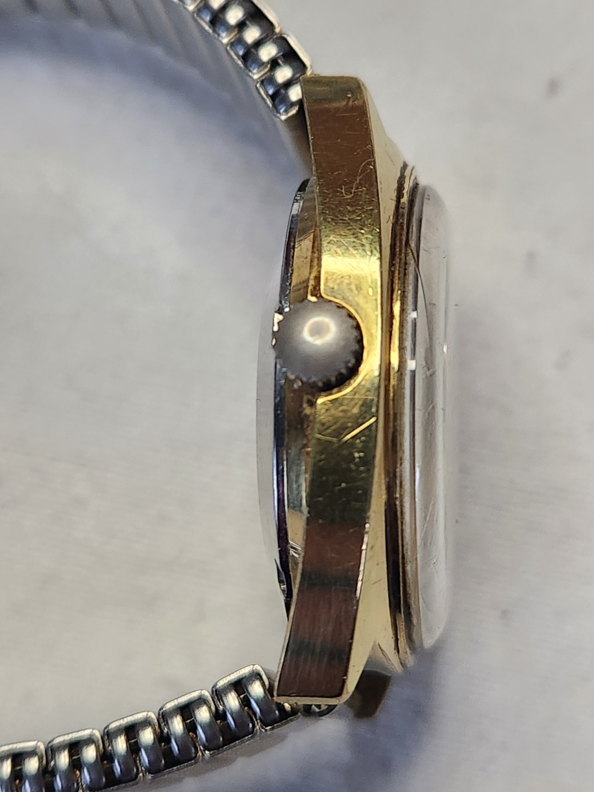 Vintage Nivada Compensamatic Automatic Day-Date Watch w/ Gold Fixo-Flex Bracelet
