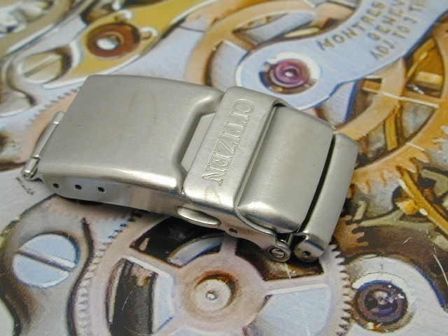 CITIZEN DOUBLE LOCKING FOLD OVER STAINLESS STEEL CLASP 18 MM