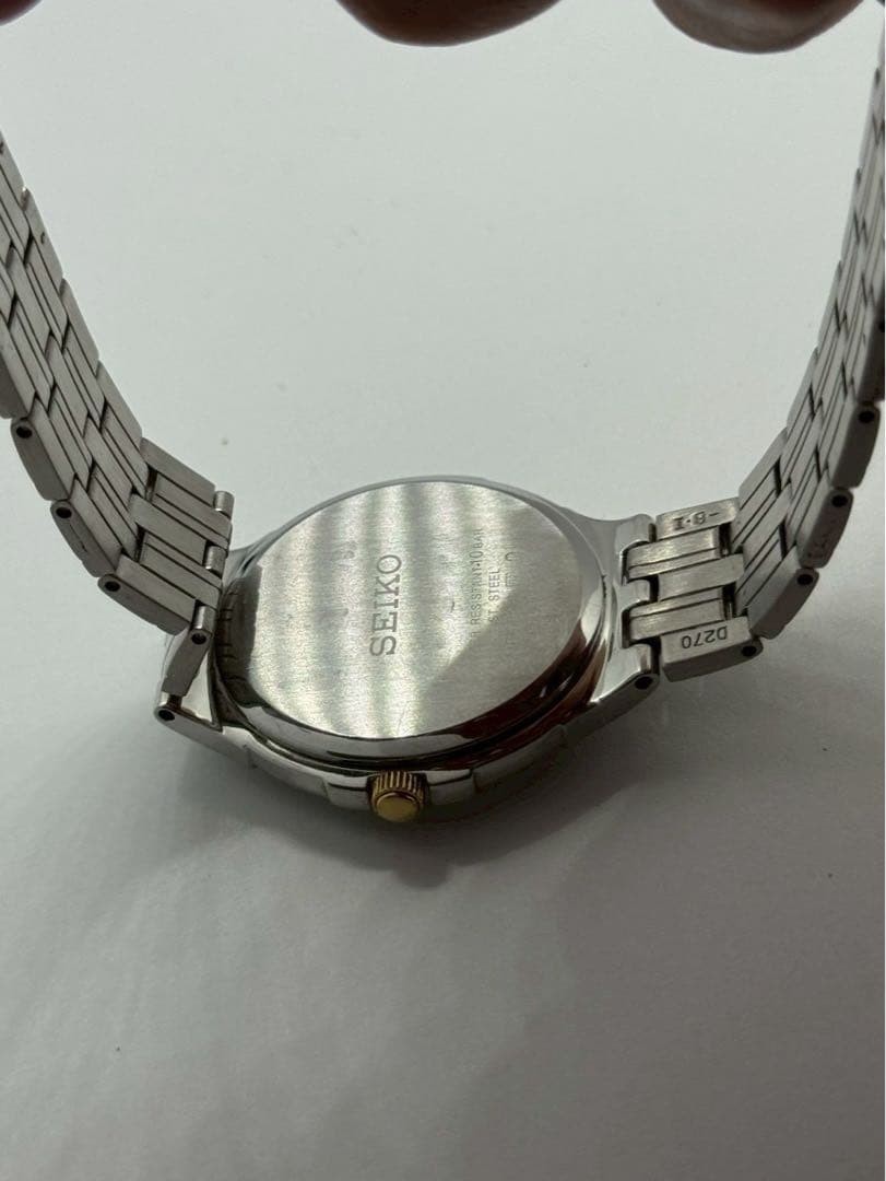 SEIKO SOLAR Analog Two-Tone Watch From Japan