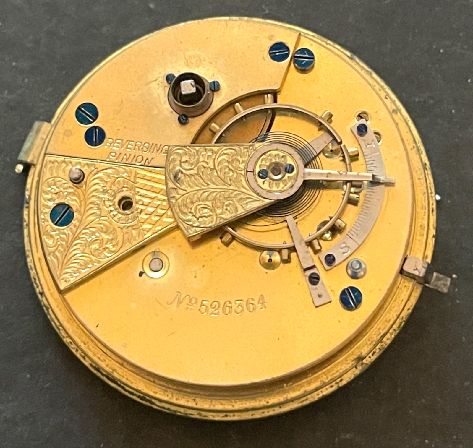 Antique J.G. Graves Fusee 18s Pocket Watch Movement Parts/Repair 46.5mm English