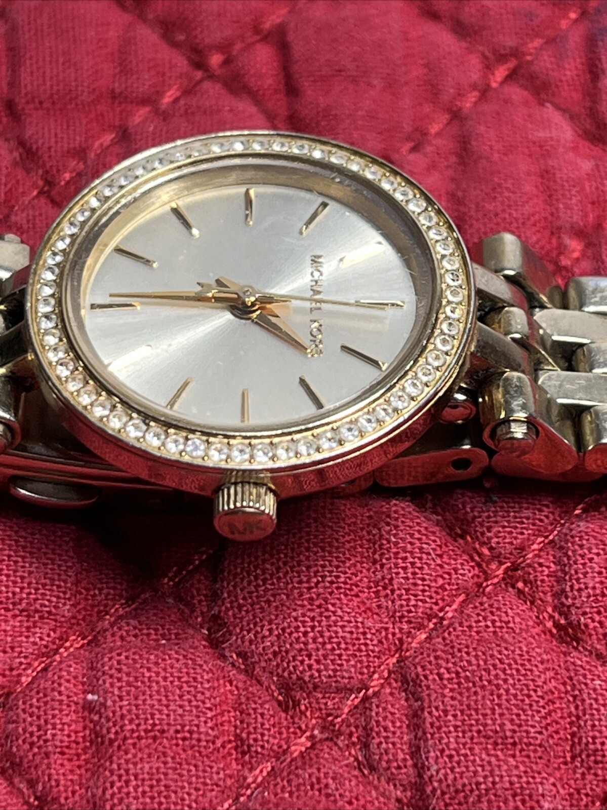 MICHAEL KORS Women’s Stainless Steel 38mm GOLD TONE WR 5 ATM DIAMONDS ACCENT