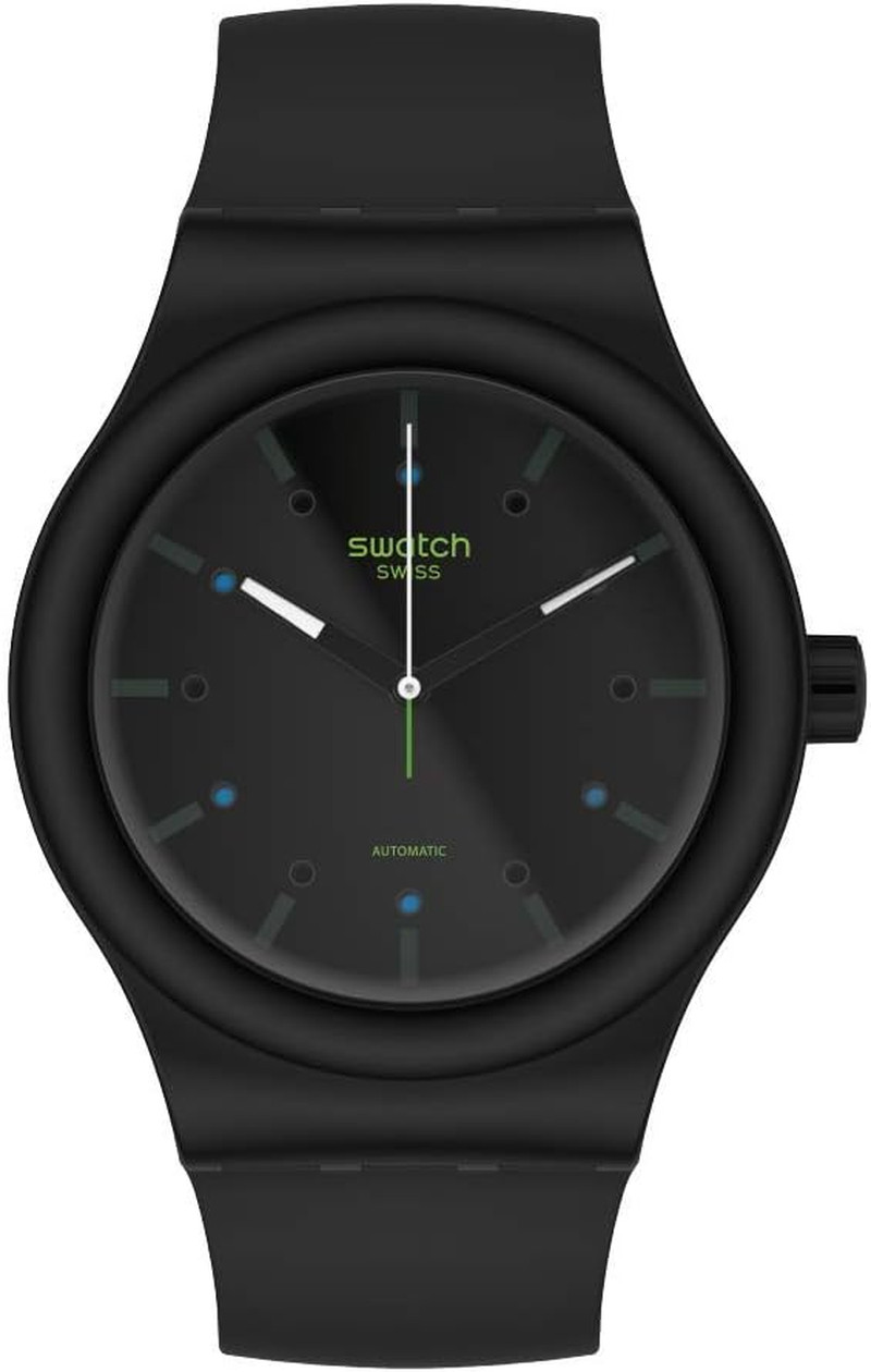 Sistem51 Bioceramic Black Quartz Watch – Unisex Waterproof Casual Style