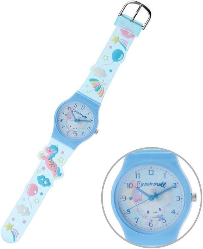Sanrio character watch, chronograph, multi-color quartz, cinnamon roll, 180378
