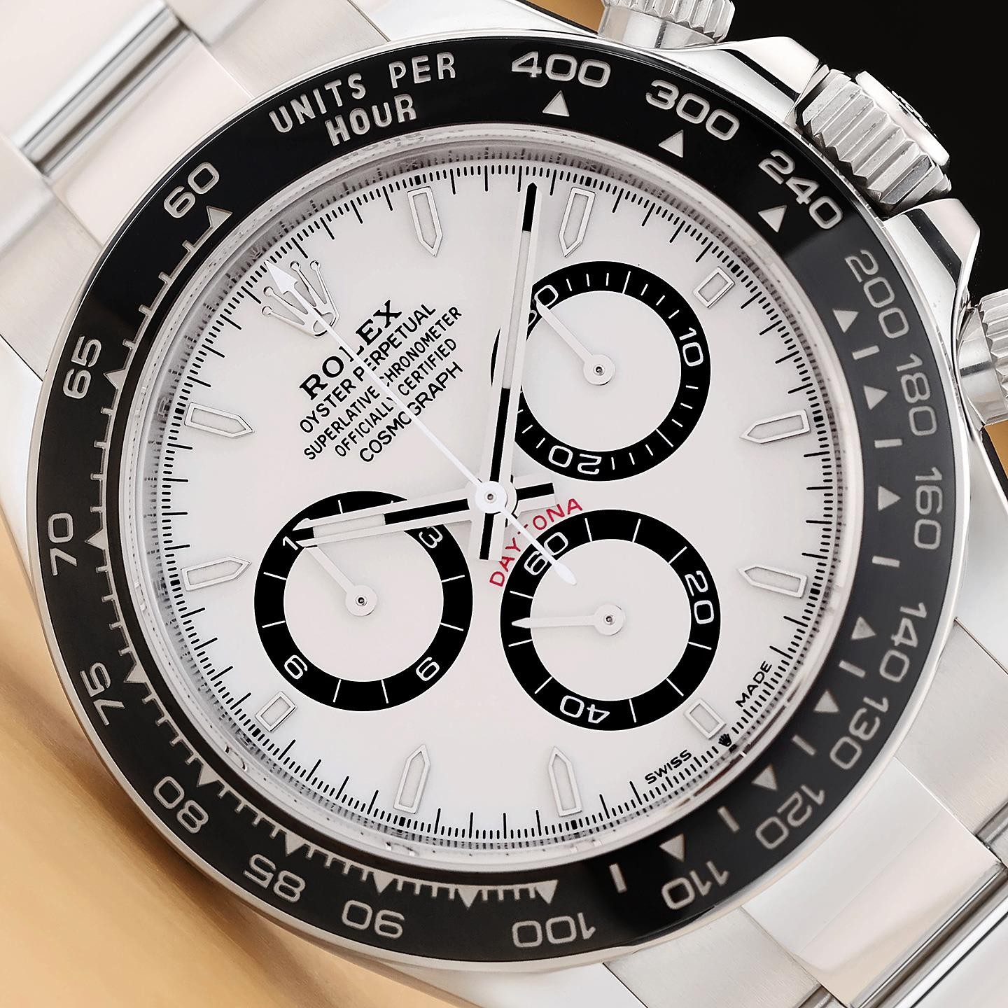 2025 CARD ROLEX DAYTONA COSMOGRAPH 126500LN WHITE 40MM PANDA STEEL OYSTER WATCH